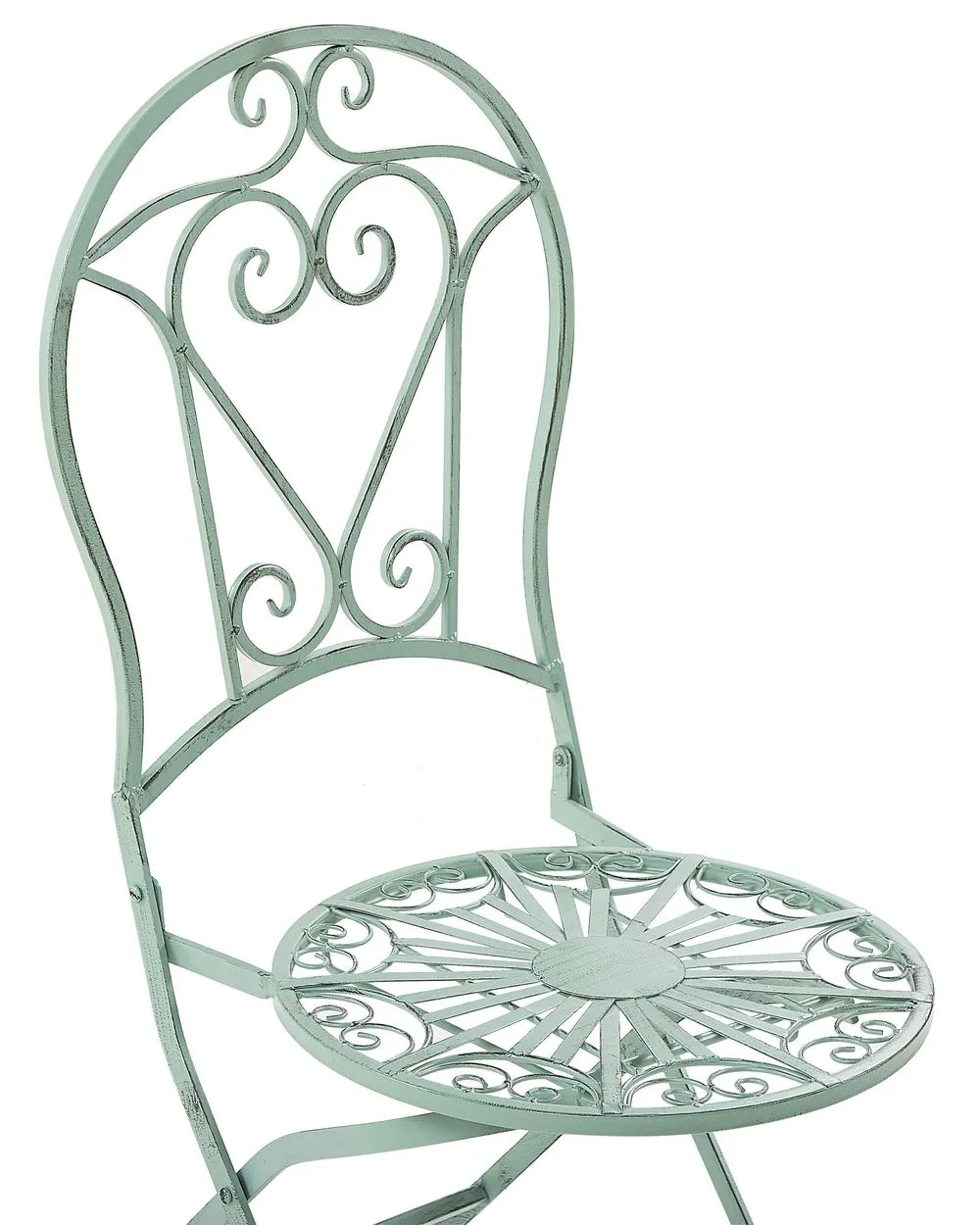 Set of 2 Garden Chairs TRENTO Light Green Metal