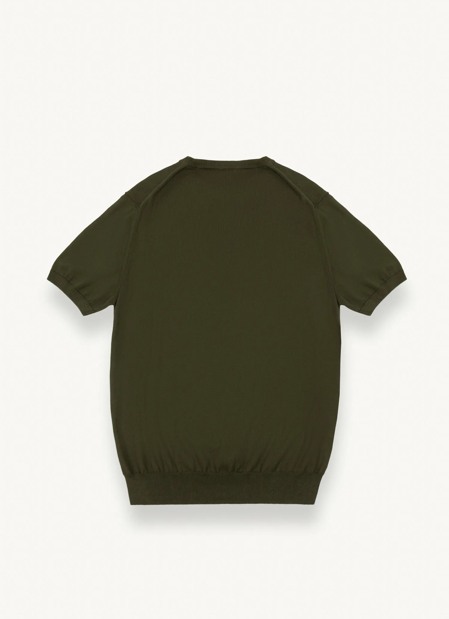 Short-sleeved pullover in garment-dyed cotton