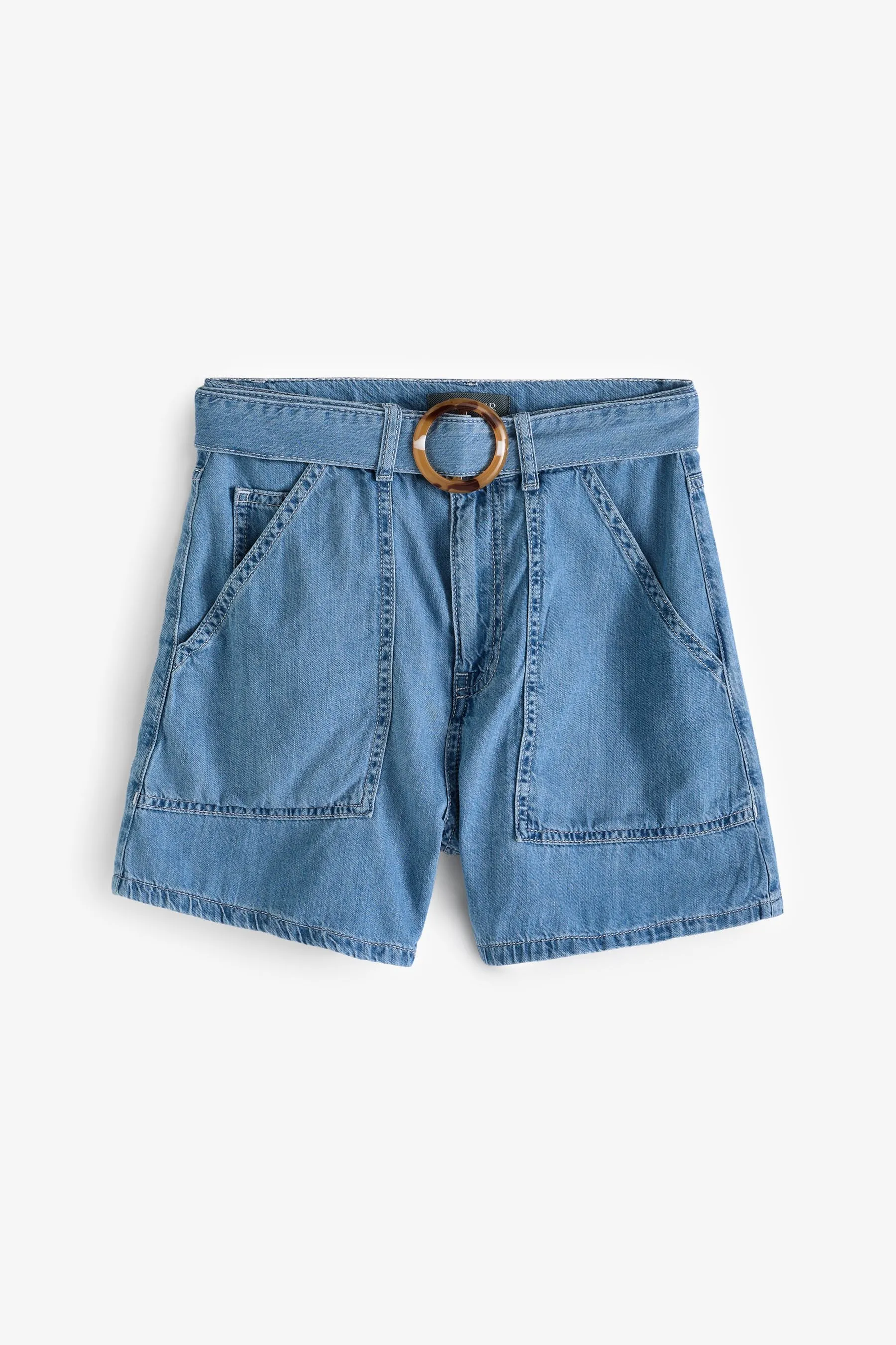 Sosandar - Shorts Denim vestibilità comoda con cintura