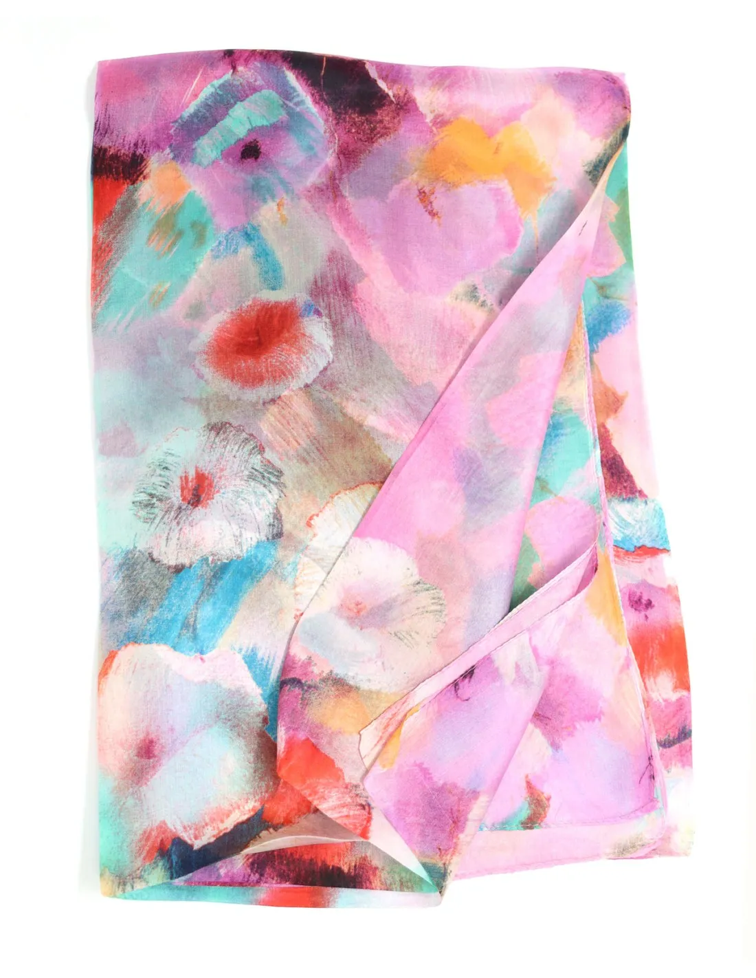 STOLA 180X110 CM IN PURA SETA CHIFFON "ANITA"