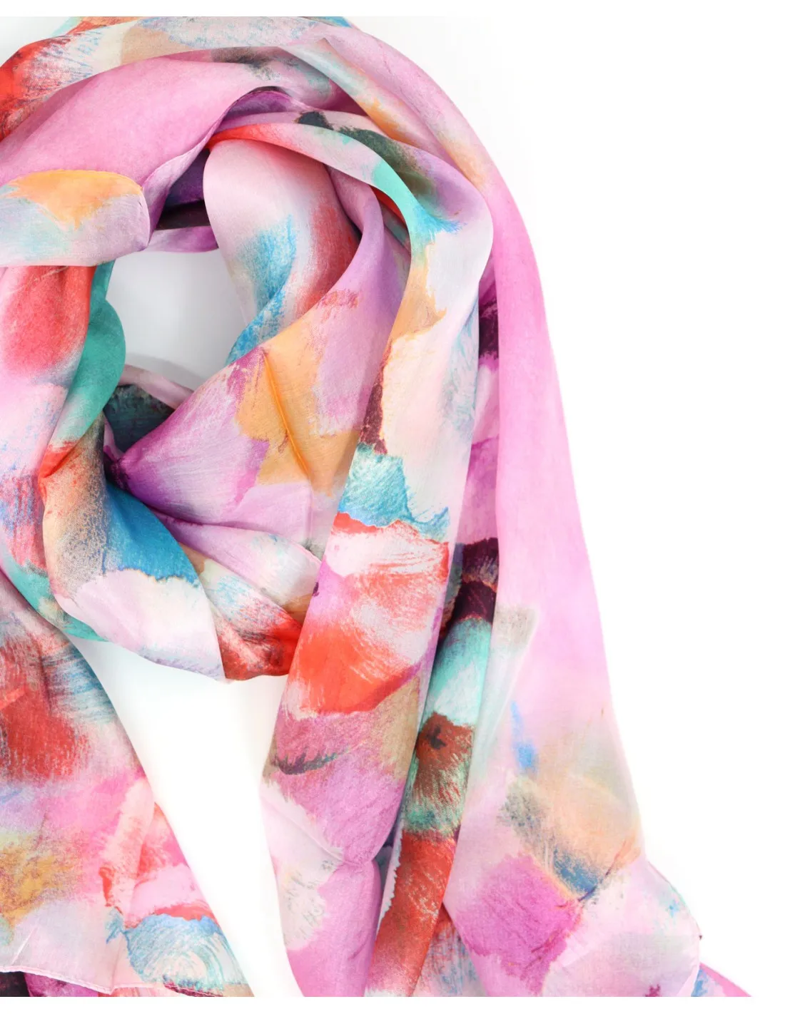STOLA 180X110 CM IN PURA SETA CHIFFON "ANITA"