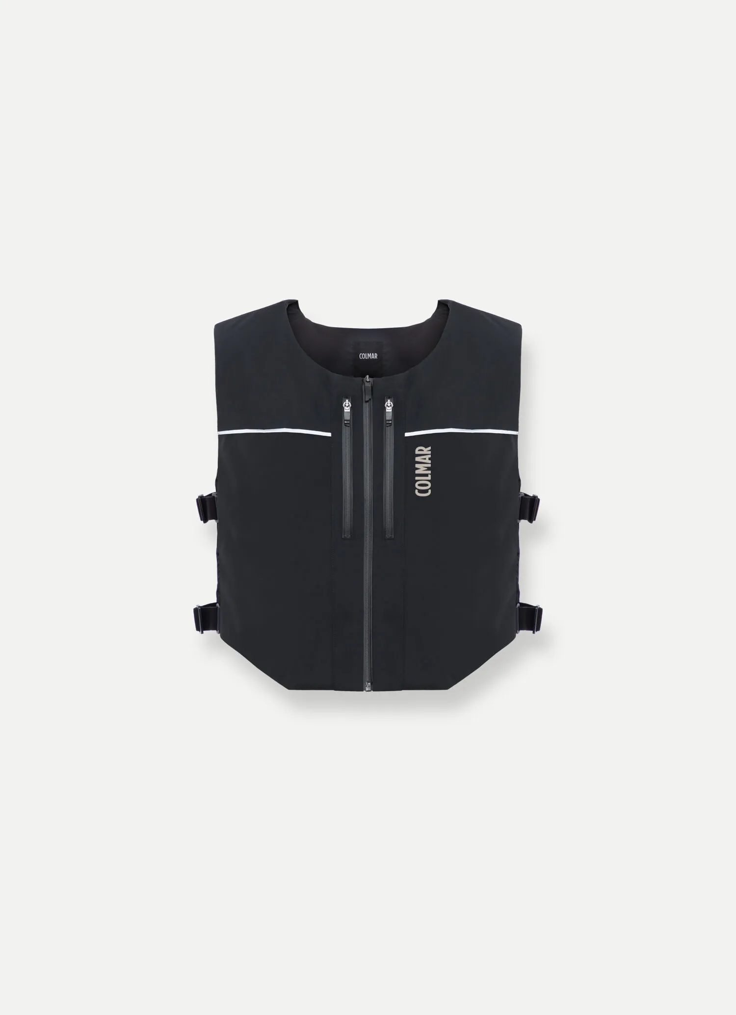 Stretch fabric gilet with chest pocket