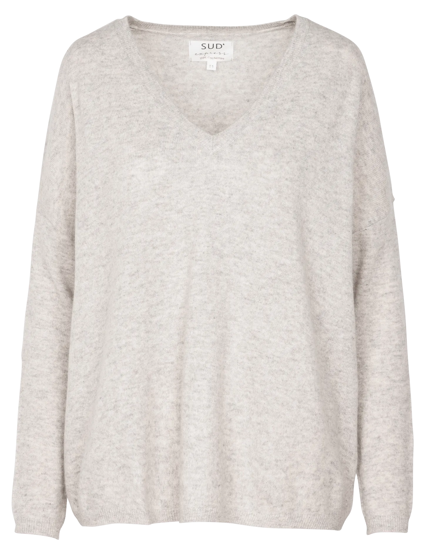  SUD EXPRESS   MONJOE - Maglione scollo a V in cashmere | Grigio