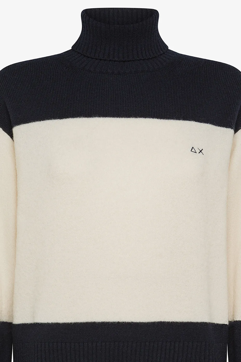 SUN68 Maglia collo alto color block