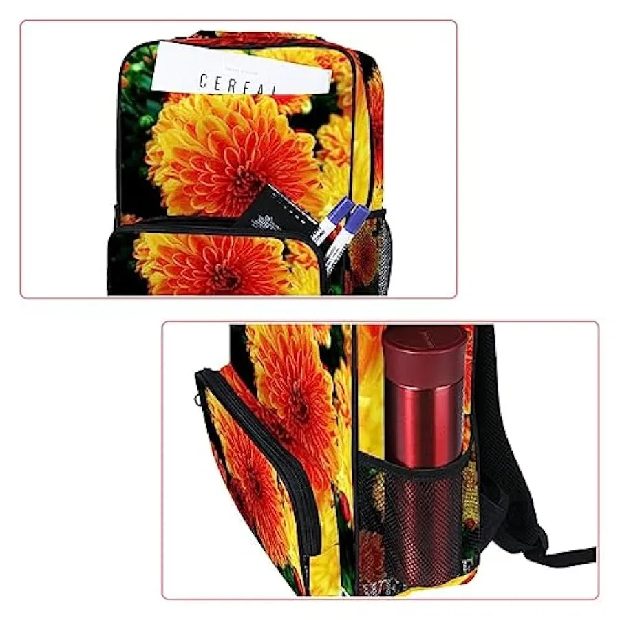 suojapuku Zaino da donna per college,borsa da viaggio zaino classico,benvenuto fiore floreale,Zainetto casual leggero 138938946