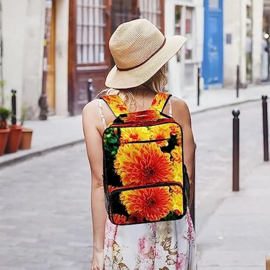 suojapuku Zaino da donna per college,borsa da viaggio zaino classico,benvenuto fiore floreale,Zainetto casual leggero 138938946