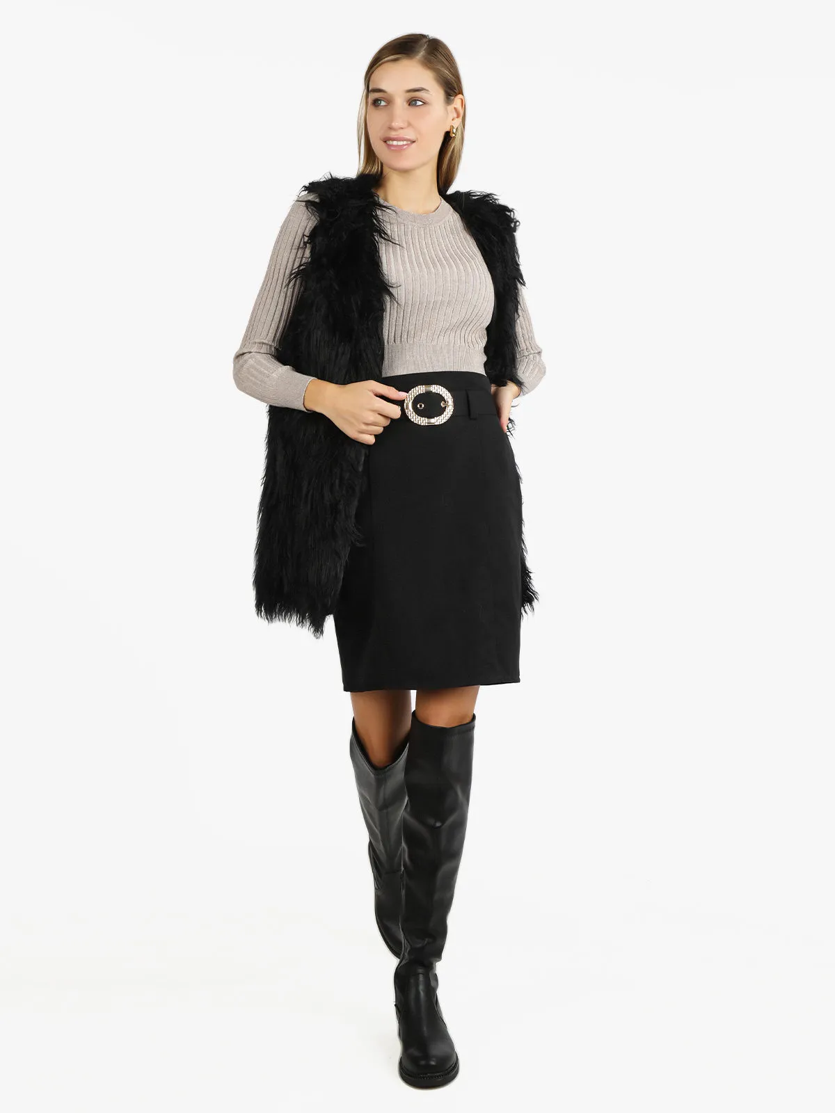 Sweet Miss Gilet fourrure femme