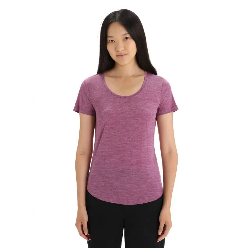 T-shirt Icebreaker Sphere II Scoop GO (Berry Heather) donna