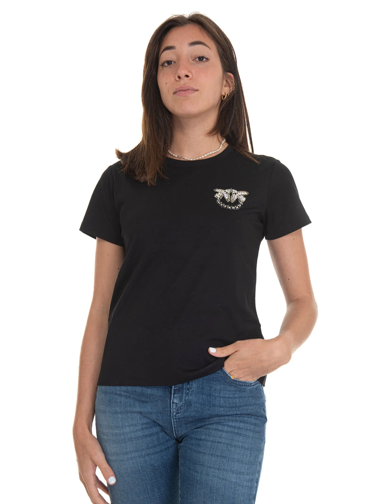 T-shirt Nambrone Nero Pinko Donna