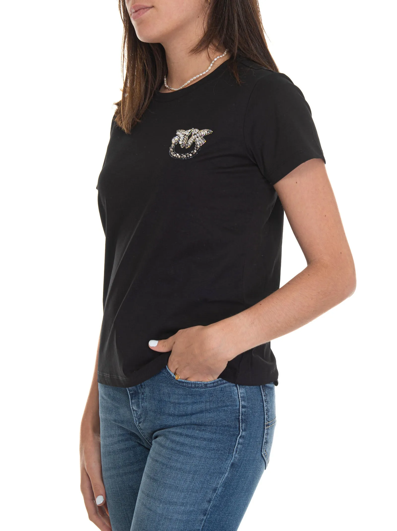 T-shirt Nambrone Nero Pinko Donna
