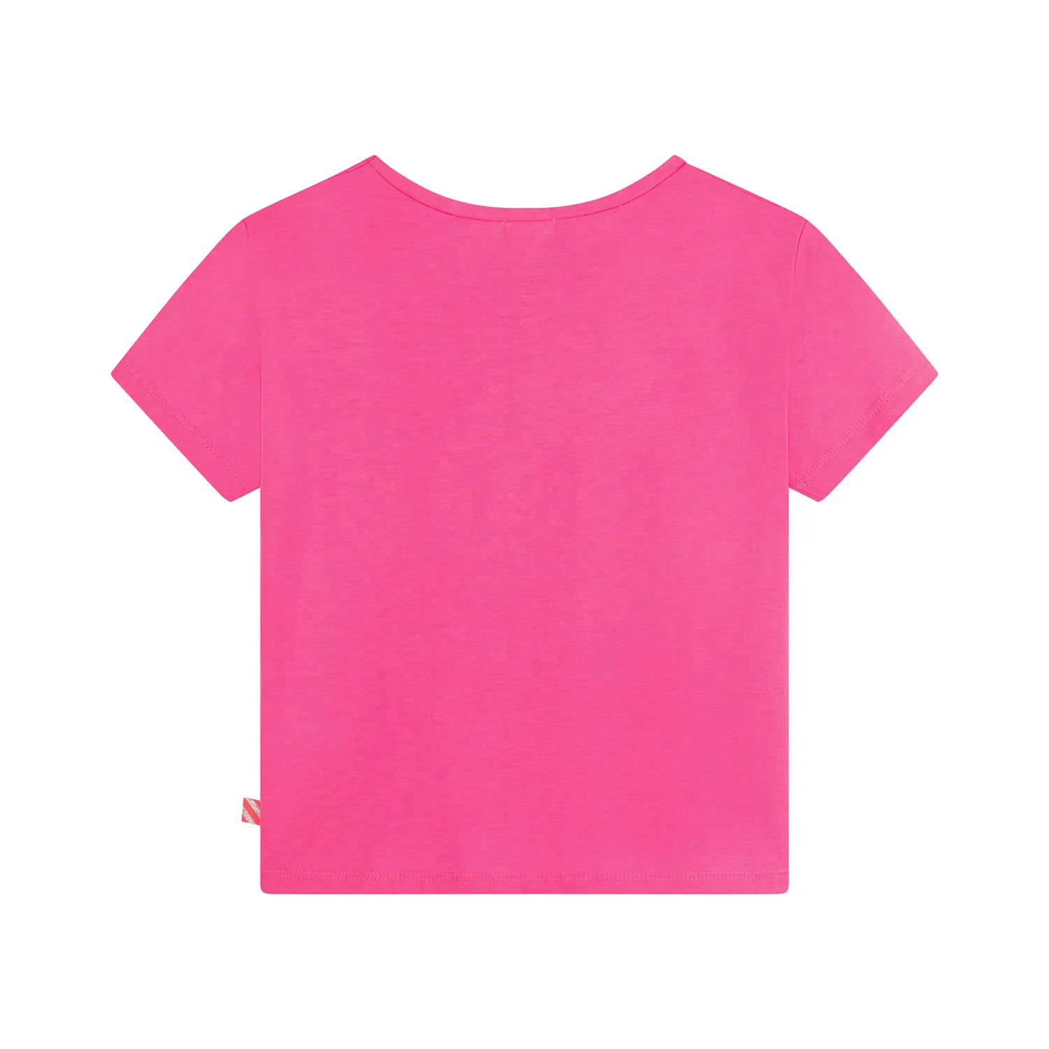 T-Shirt Rosa Fluo Con Stampa Bambina