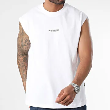 T-shirt senza maniche D24567-C336 Bianco