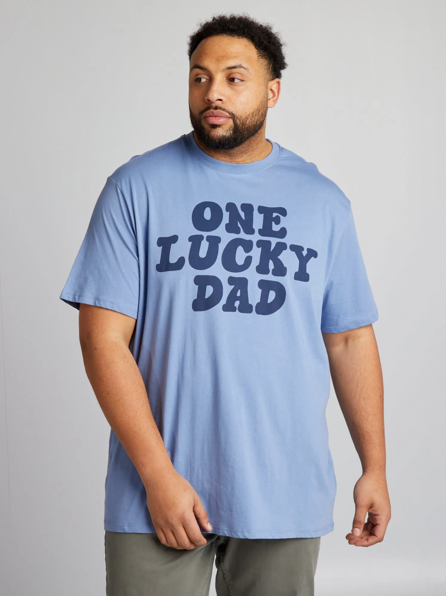 T-shirt stampata a maniche corte - BLU