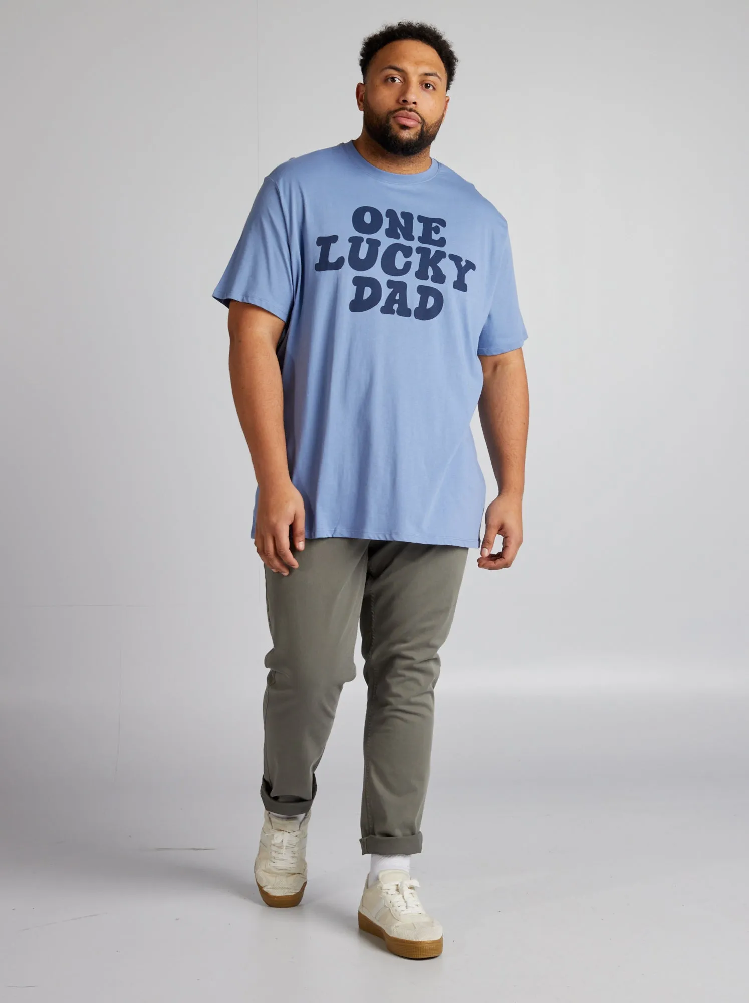 T-shirt stampata a maniche corte - BLU