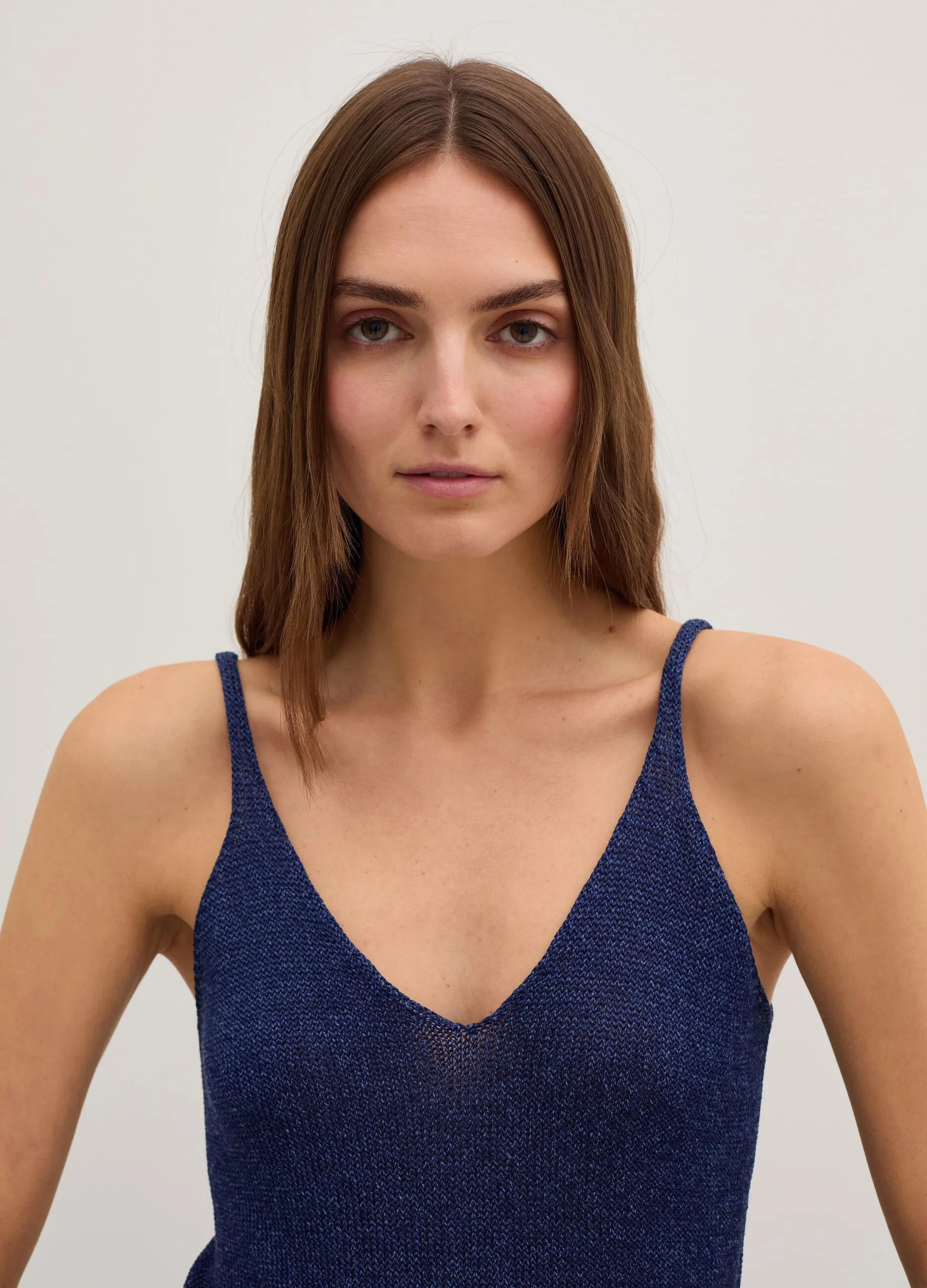 Tank top in cordonetto senza cuciture