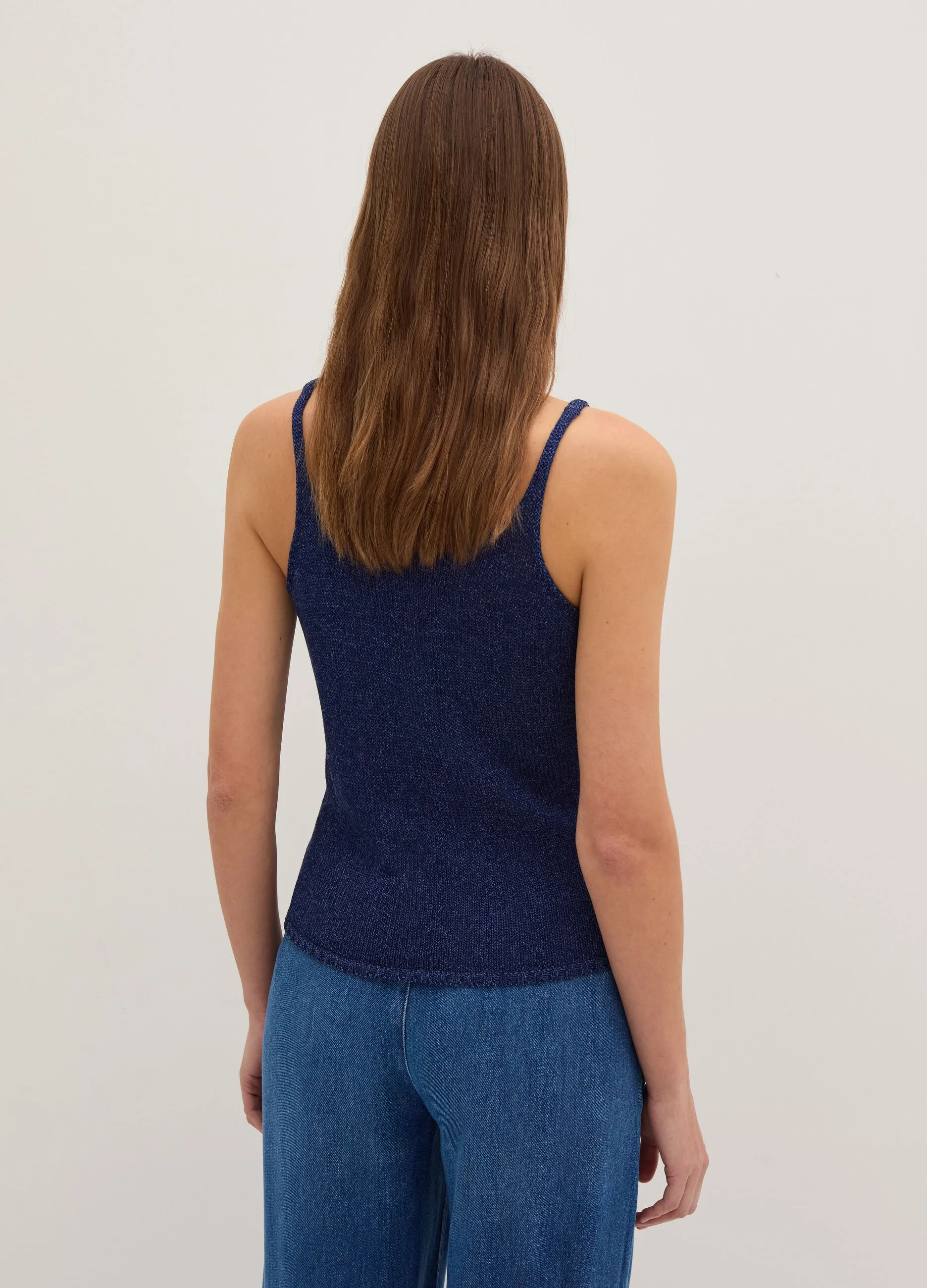 Tank top in cordonetto senza cuciture