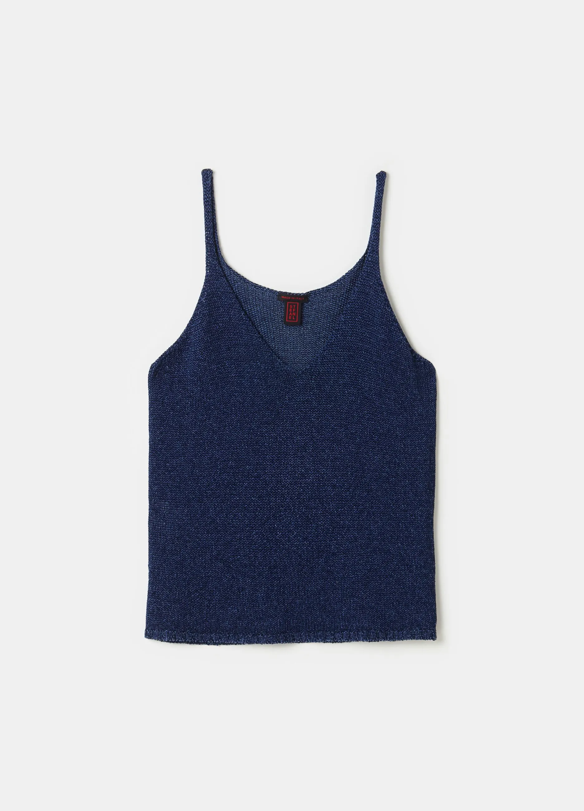 Tank top in cordonetto senza cuciture