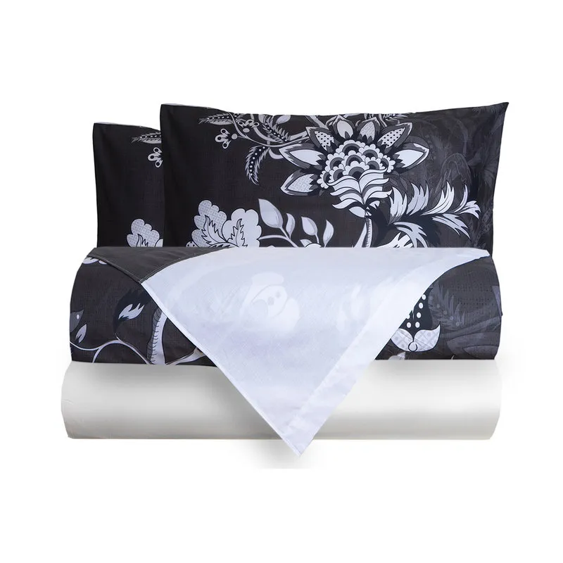 Tendenza floreale Completo letto effetto copriletto Ikat meli piazza e mezza con 2 federe