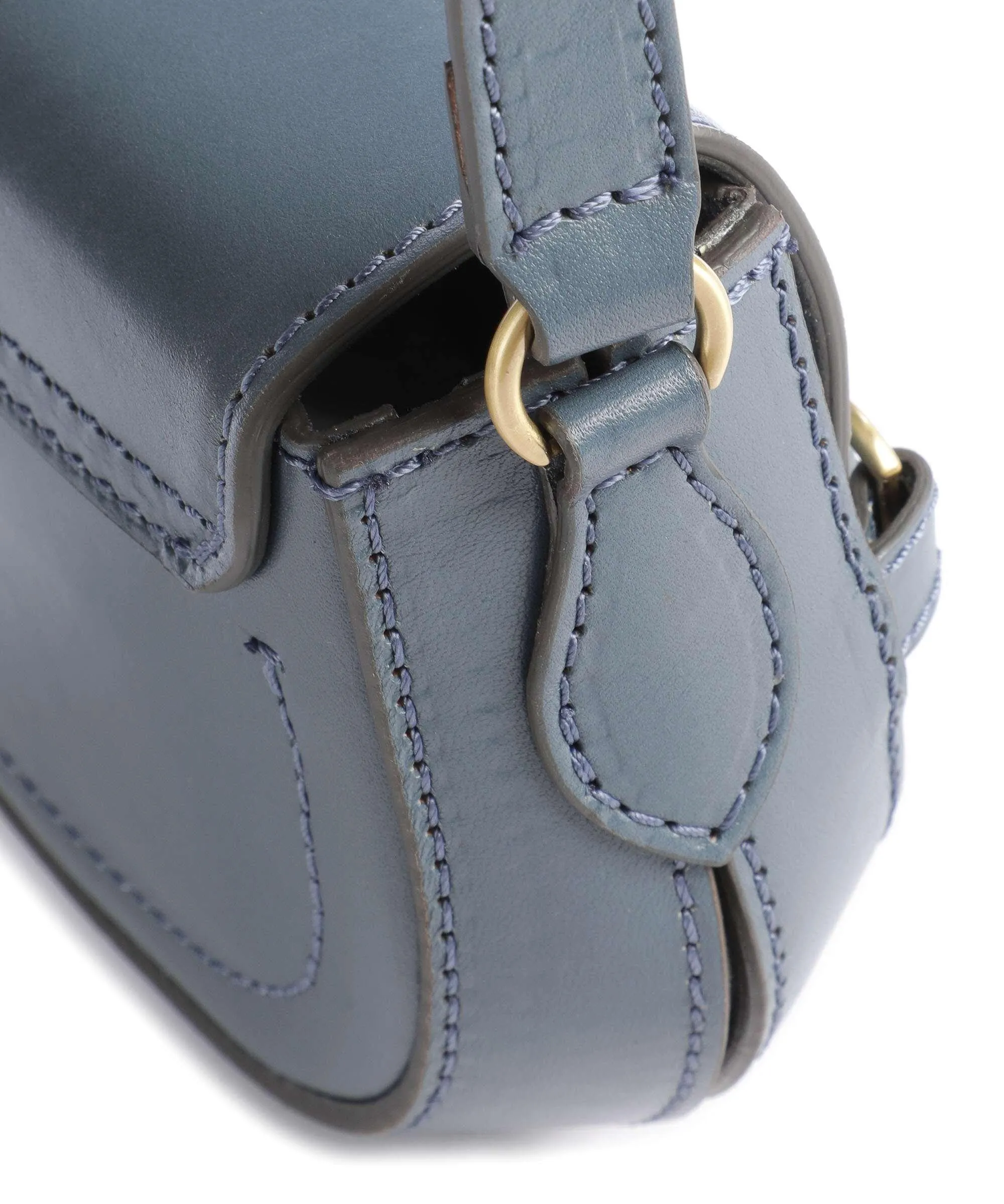  The Bridge Bettina Borsa a tracolla pelle a grana fine blu-grigio  