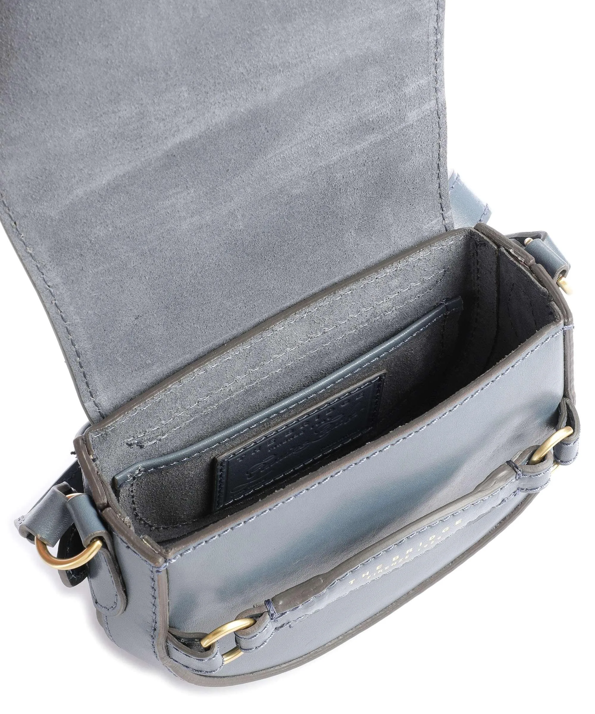  The Bridge Bettina Borsa a tracolla pelle a grana fine blu-grigio  