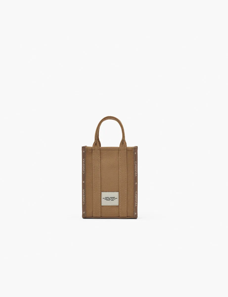 the phone tote leather camel
