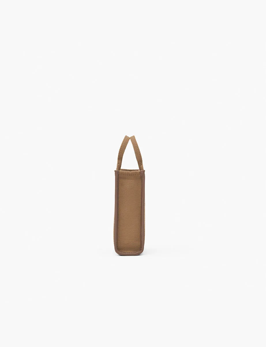 the phone tote leather camel