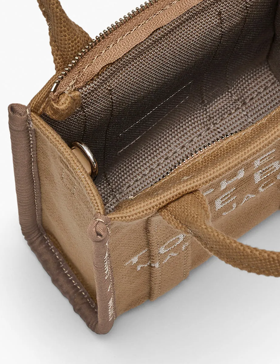 the phone tote leather camel