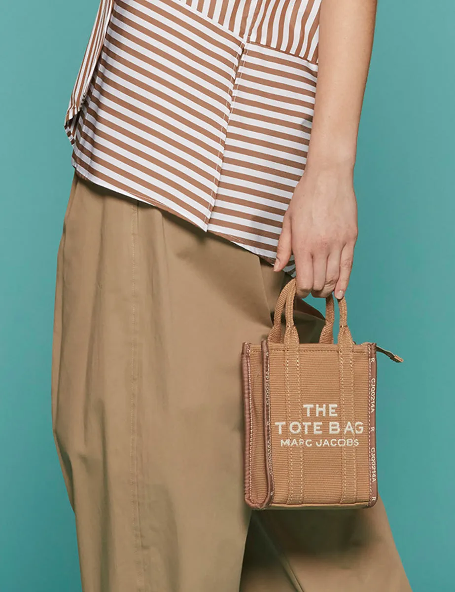 the phone tote leather camel