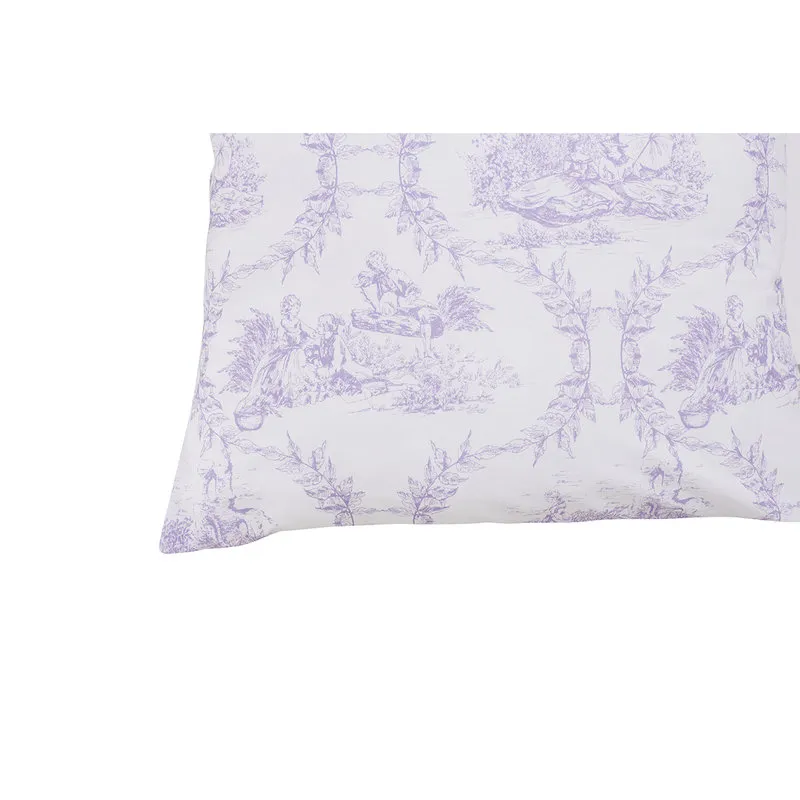 Toile De Jouy Coppia di federe Bifaccia Toile de Jouy Violetto/Glicine