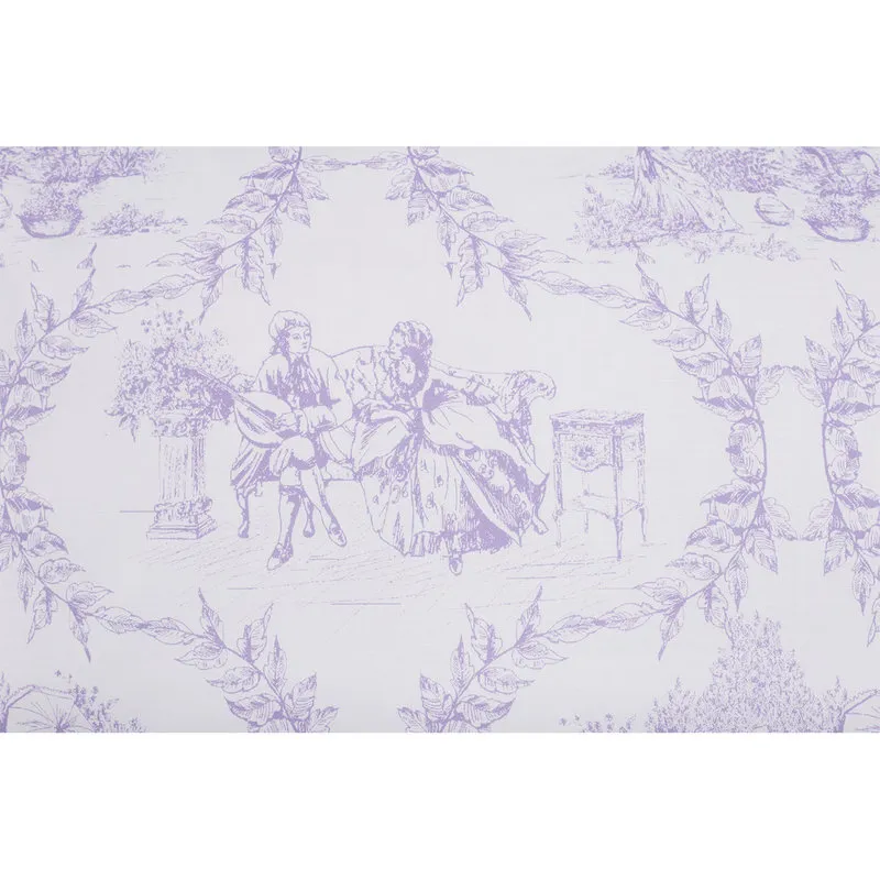 Toile De Jouy Coppia di federe Bifaccia Toile de Jouy Violetto/Glicine