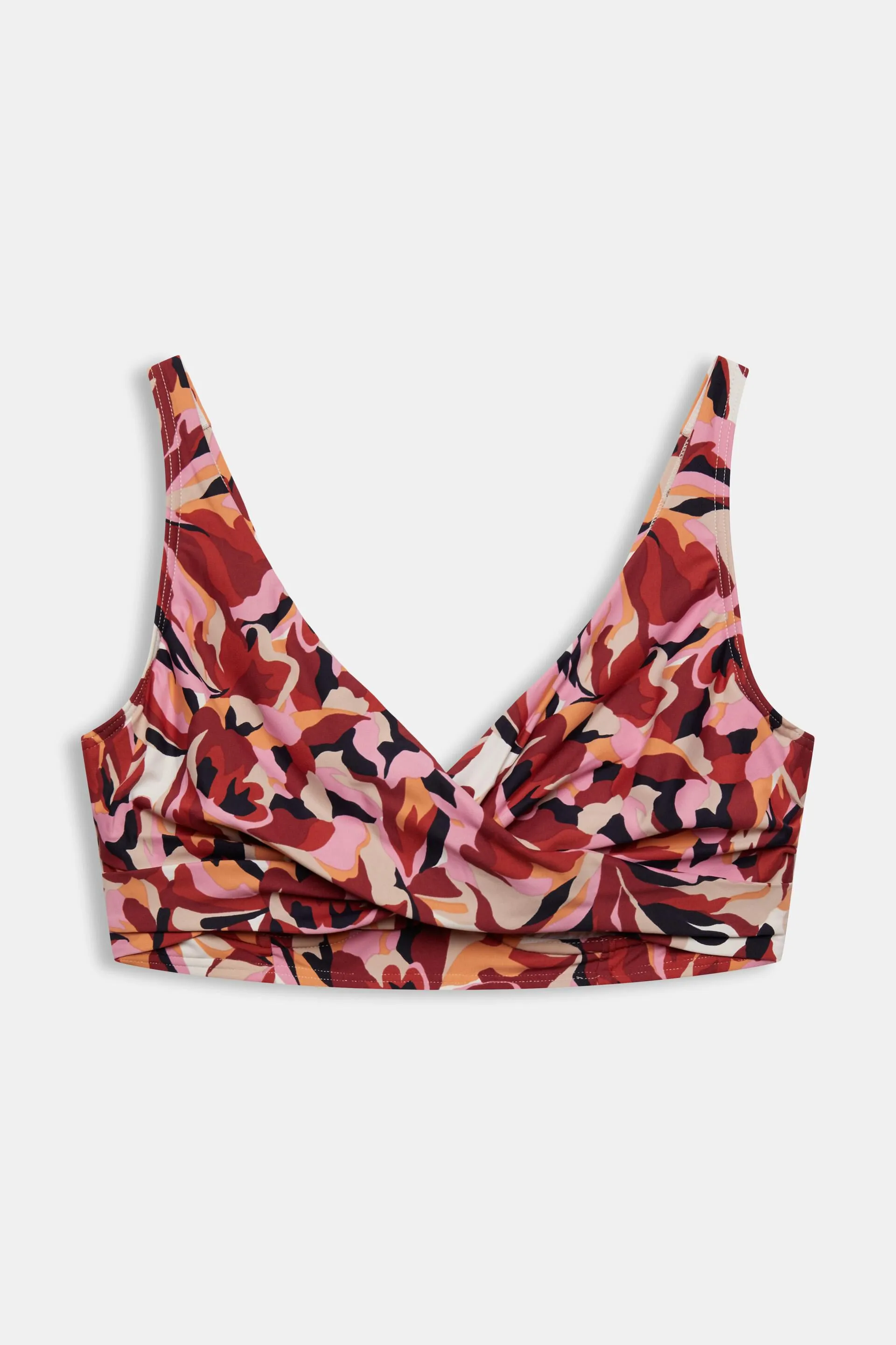 Top da bikini floreale non imbottito con ferretto