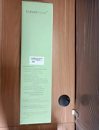 Travel Ease Cuscino Lombare Ergonomico, Supporto per la Schiena in Schiuma di Memoria per Seggiolino Auto Sedia da Ufficio, Schi