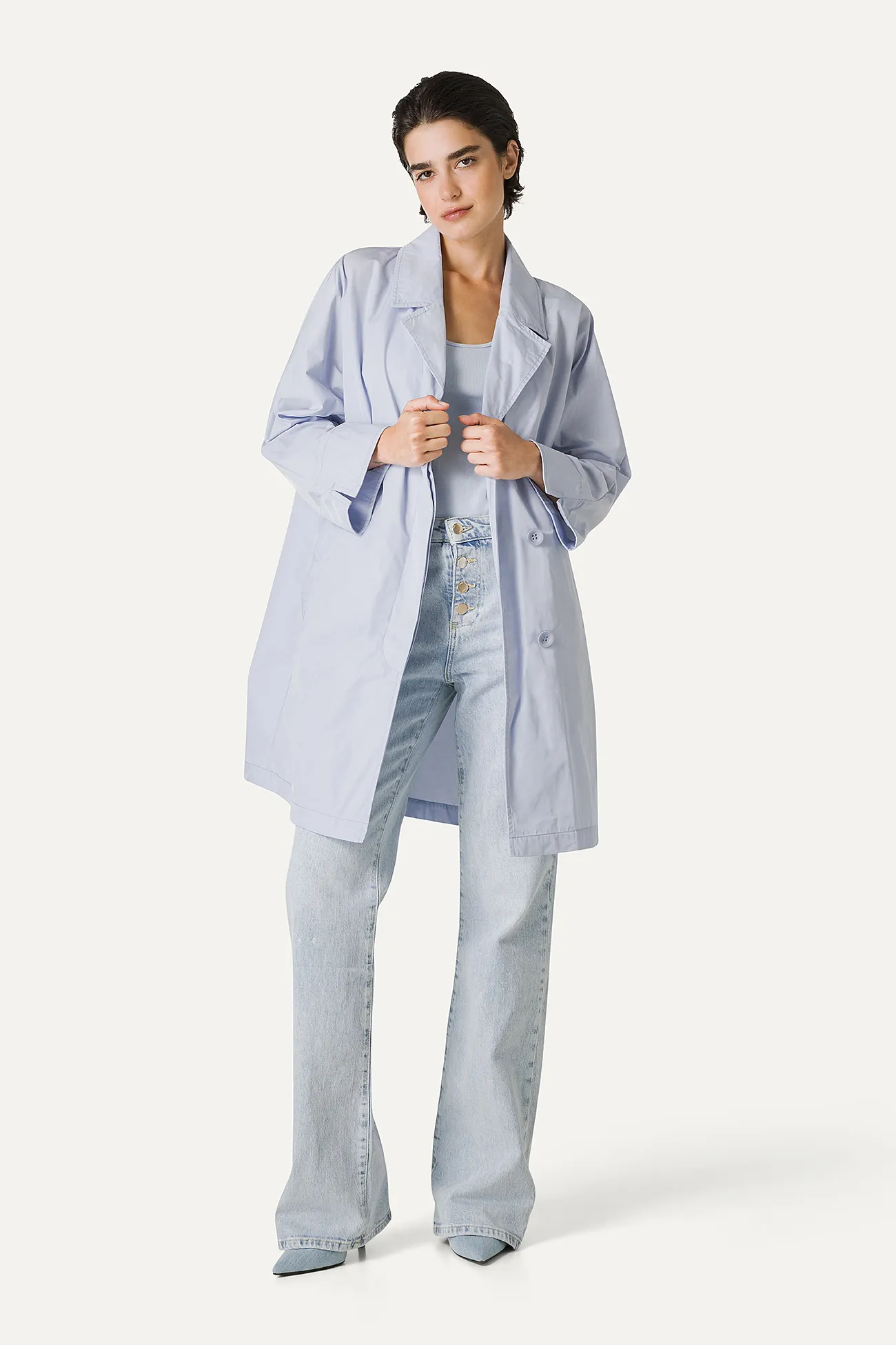 TRENCH IN NYLON MEMORY 9138 - GHIACCIO