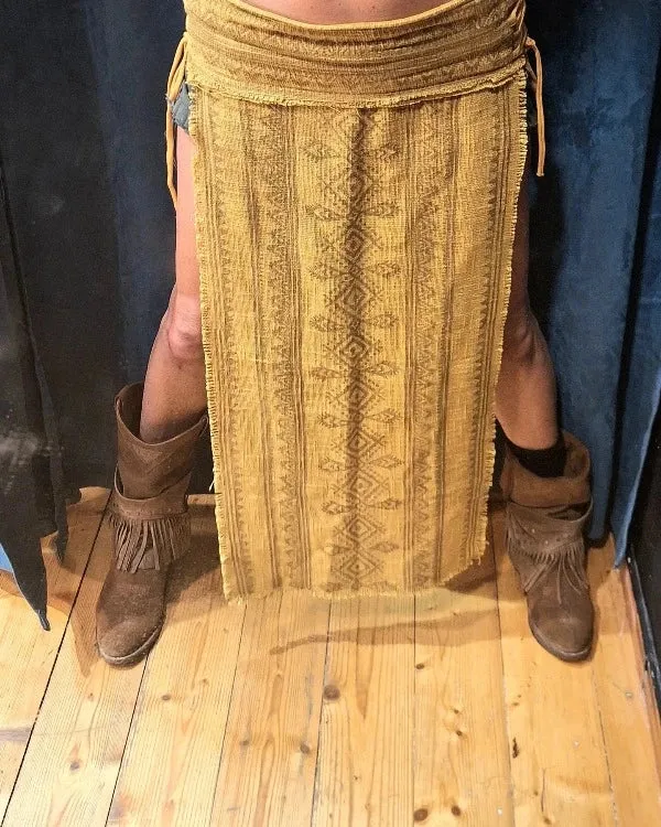 Tribal Block Print Skirt
