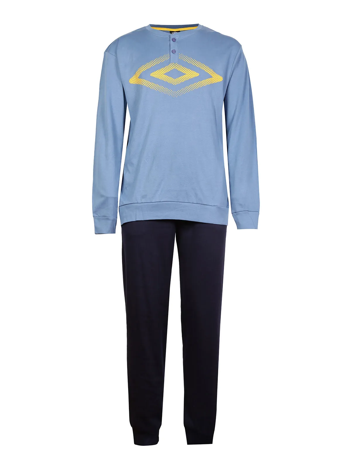 Umbro Pyjama long homme en coton avec imprimé