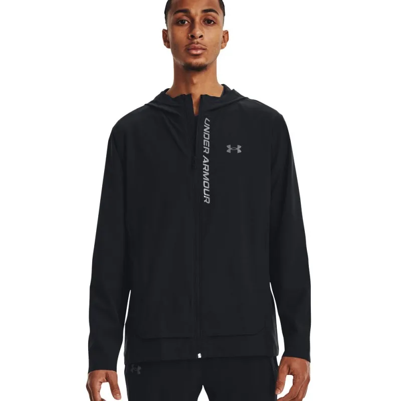 Under Armour Giacca Running Outrun Storm Reflective Nero Grigi Uomo