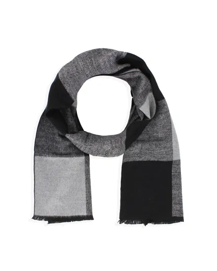 WAMPUM - Sciarpa con frange a quadri grigia e nera da uomo                                            Previous productWAMPUM - S
