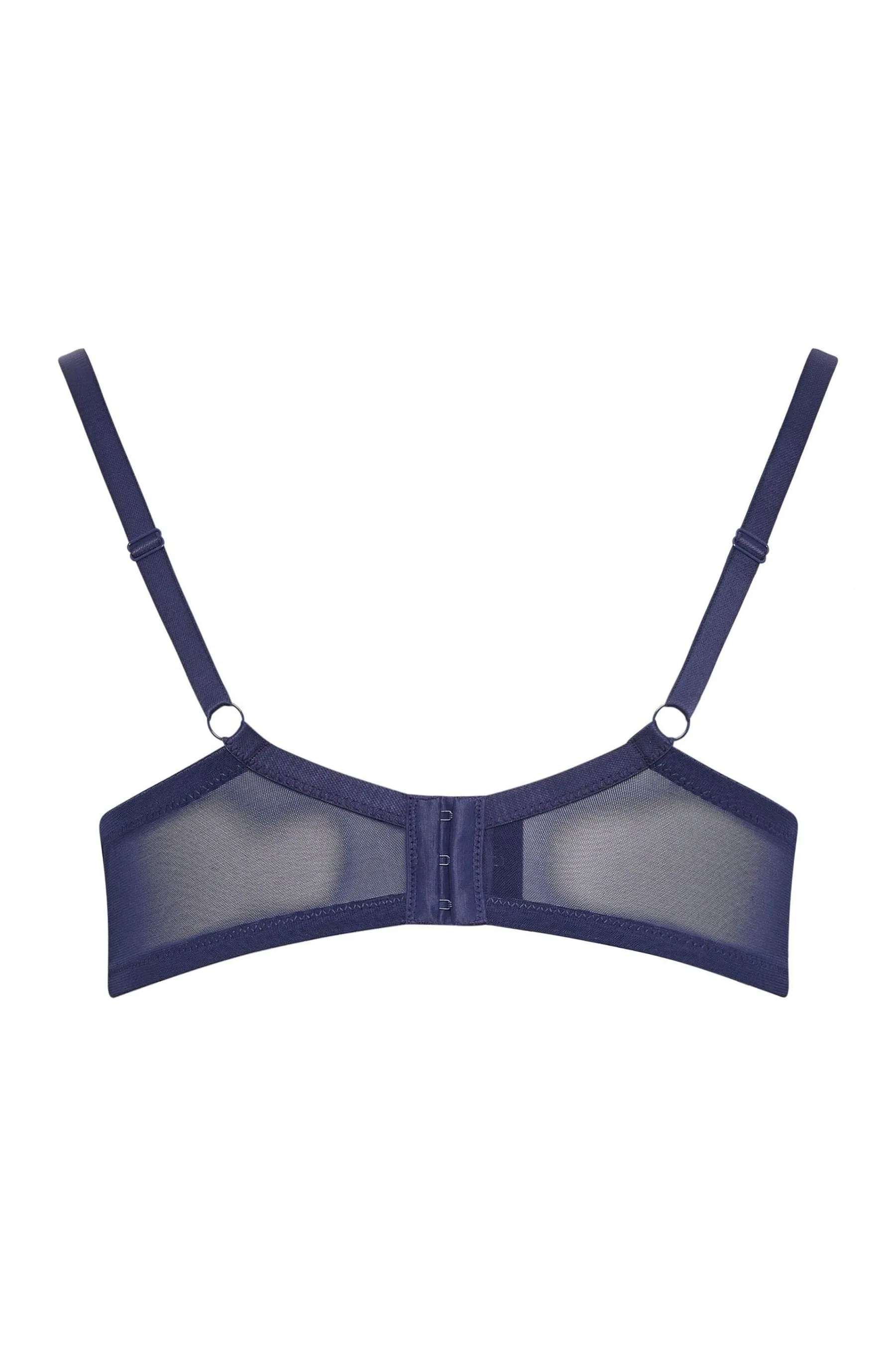 Yours Curve YOURS da 2 pezzi Blu - & Bianco Pizzo Reggiseni imbottita con Bianco Pizzo finiture