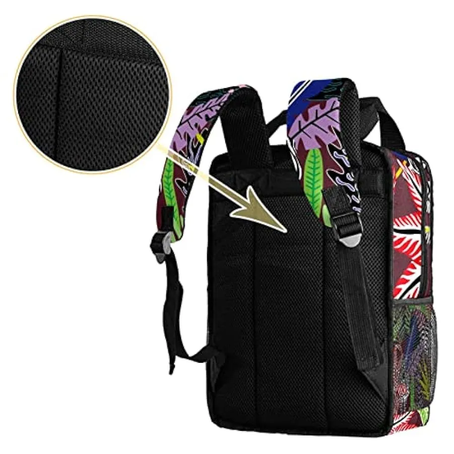 Zaino da viaggio,Zaino da portare,Pianta tropicale e zebra,Zaino da escursionismo Zaino per sport all’aria aperta Zaino casual 2