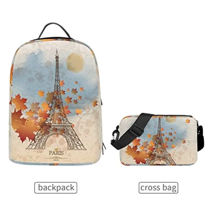 ZANHUGMI Autunno Torre Eiffel Daypack Zaino Trekking con Borsa Croce staccabile 232176079